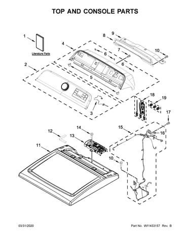 Top and console parts