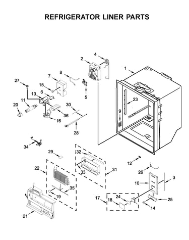 Refrigerator liner parts