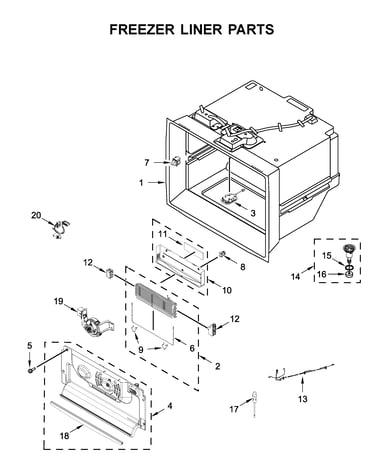 Freezer liner parts