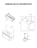 Icemaker and ice container parts