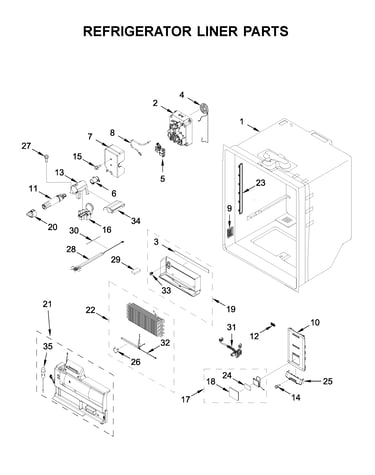 Refrigerator liner parts
