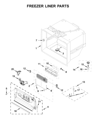 Freezer liner parts