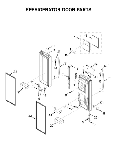 Refrigerator door parts