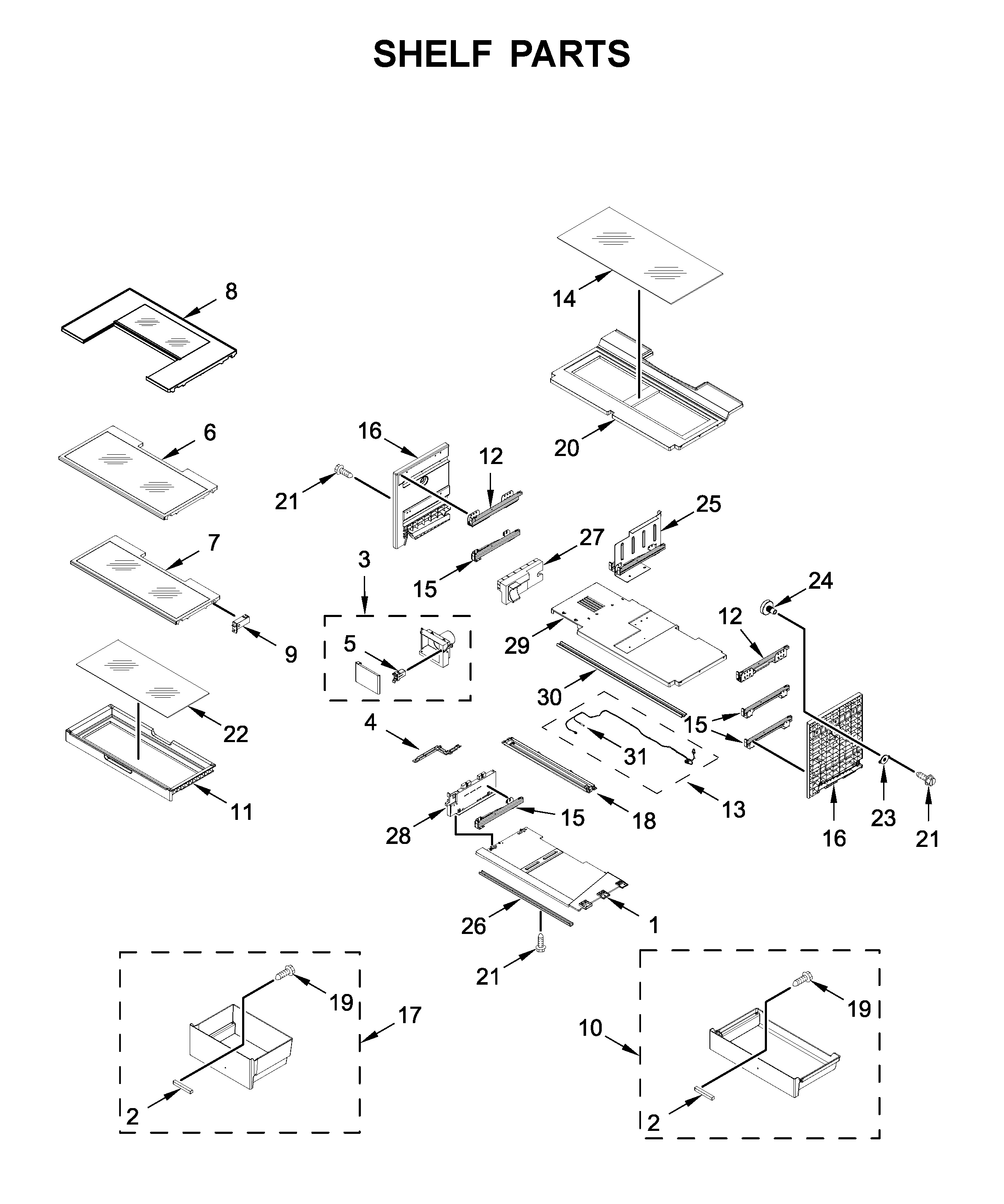 Shelf parts