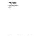 Whirlpool WRS315SDHZ02 cover sheet diagram