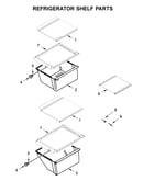 Refrigerator shelf parts