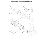 Whirlpool WRS315SDHZ02 motor and ice container parts diagram