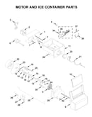 Motor and ice container parts