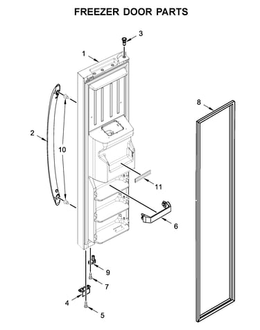 Freezer door parts