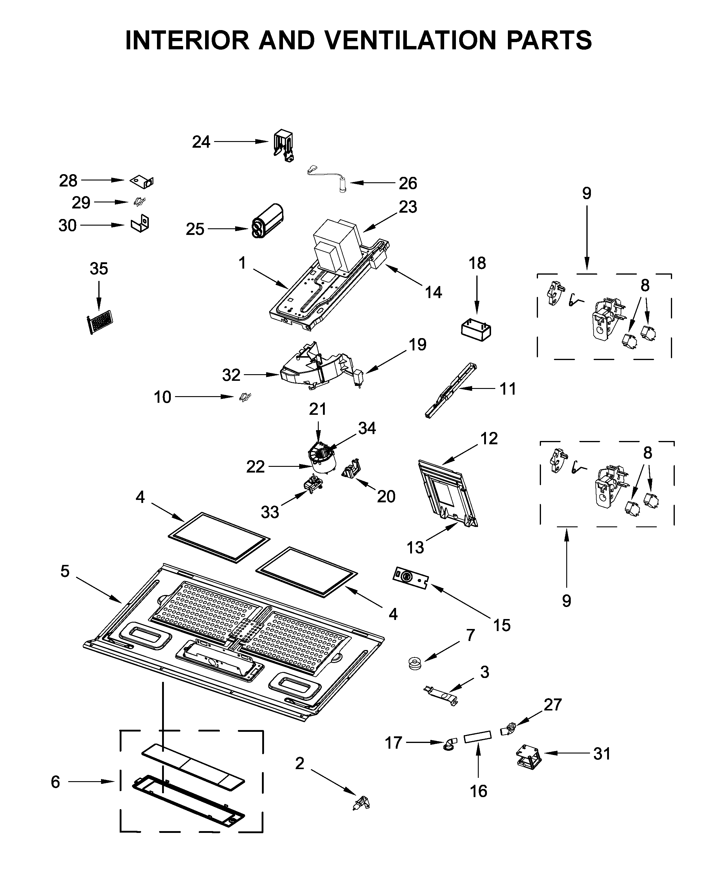 INTERIOR AND VENTILATION PARTS