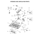 Whirlpool WMH78019HV3 interior and ventilation parts diagram