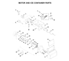 Whirlpool WRS315SDHM04 motor and ice container parts diagram