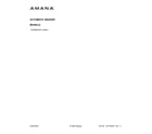 Amana NFW5800HW1 cover sheet diagram