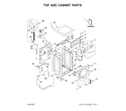 Amana NFW5800HW1 top and cabinet parts diagram