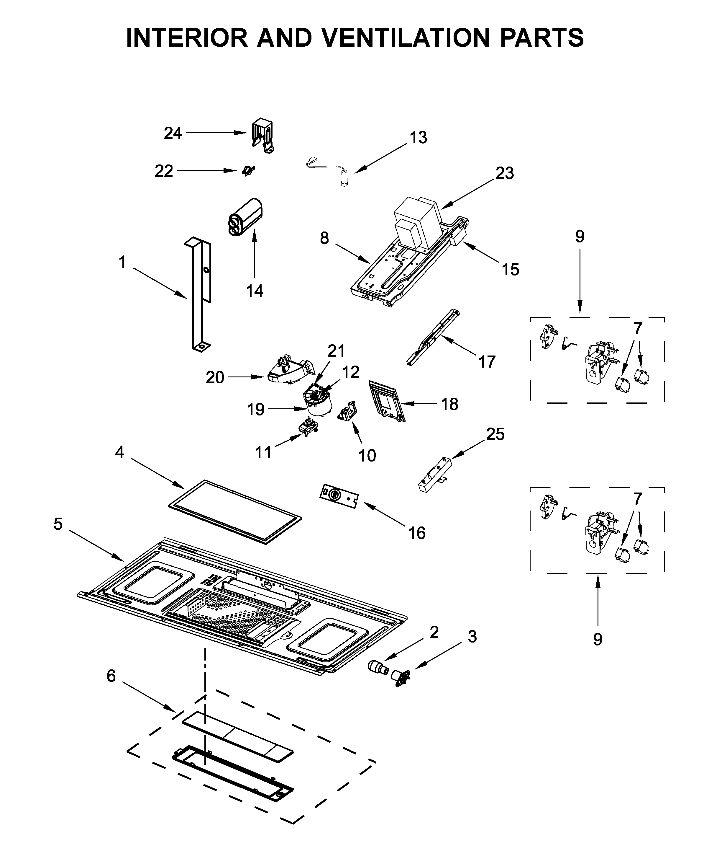 INTERIOR AND VENTILATION PARTS