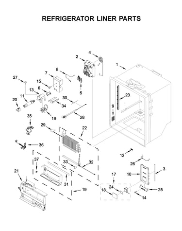 Refrigerator liner parts