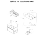 Jenn-Air JFFCC72EHL02 icemaker and ice container parts diagram