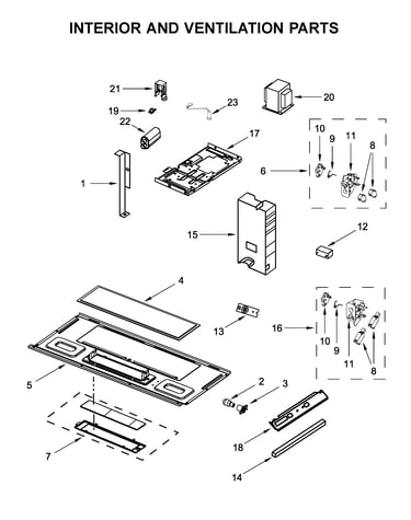 Interior and ventilation parts