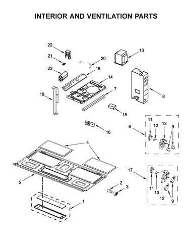 Interior and ventilation parts