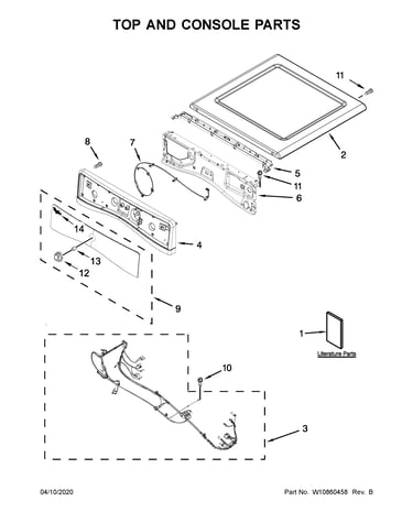 Top and console parts