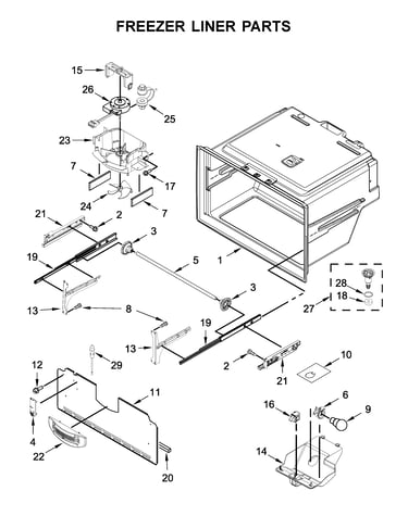 Freezer liner parts
