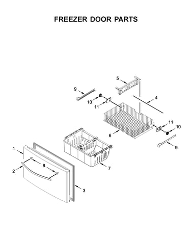 Freezer door parts