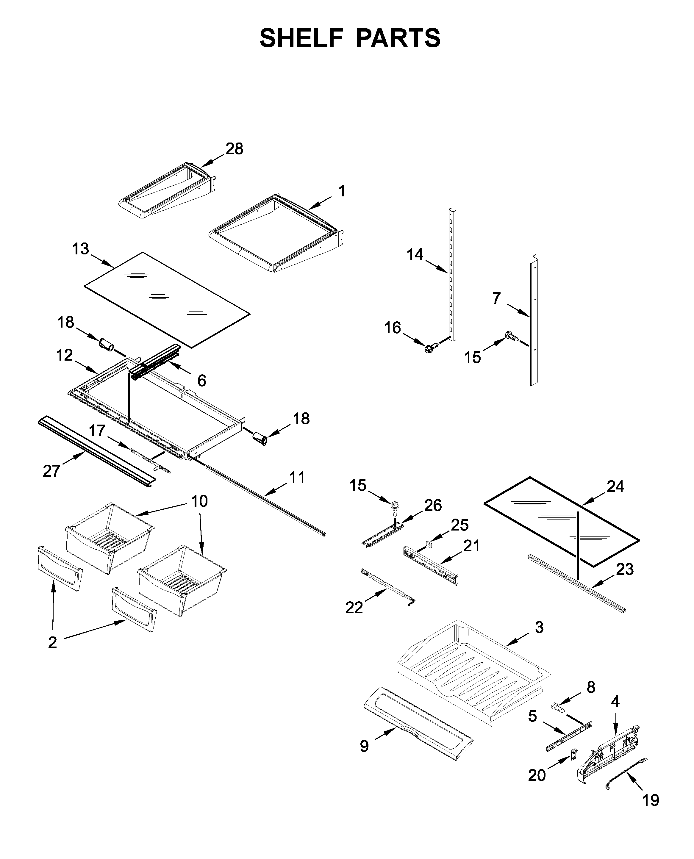 Shelf parts
