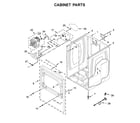 Whirlpool YWED6120HW0 cabinet parts diagram