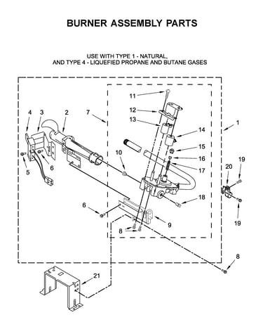 Burner assembly parts