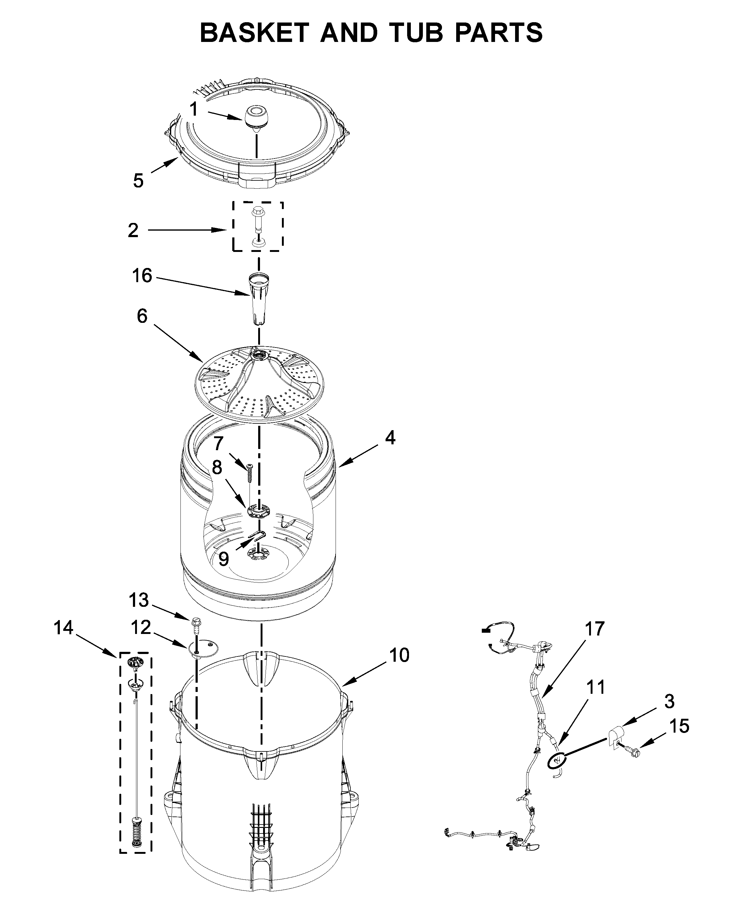 BASKET AND TUB PARTS