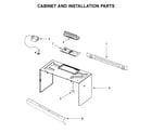 Whirlpool YWMH31017HZ3 cabinet and installation parts diagram