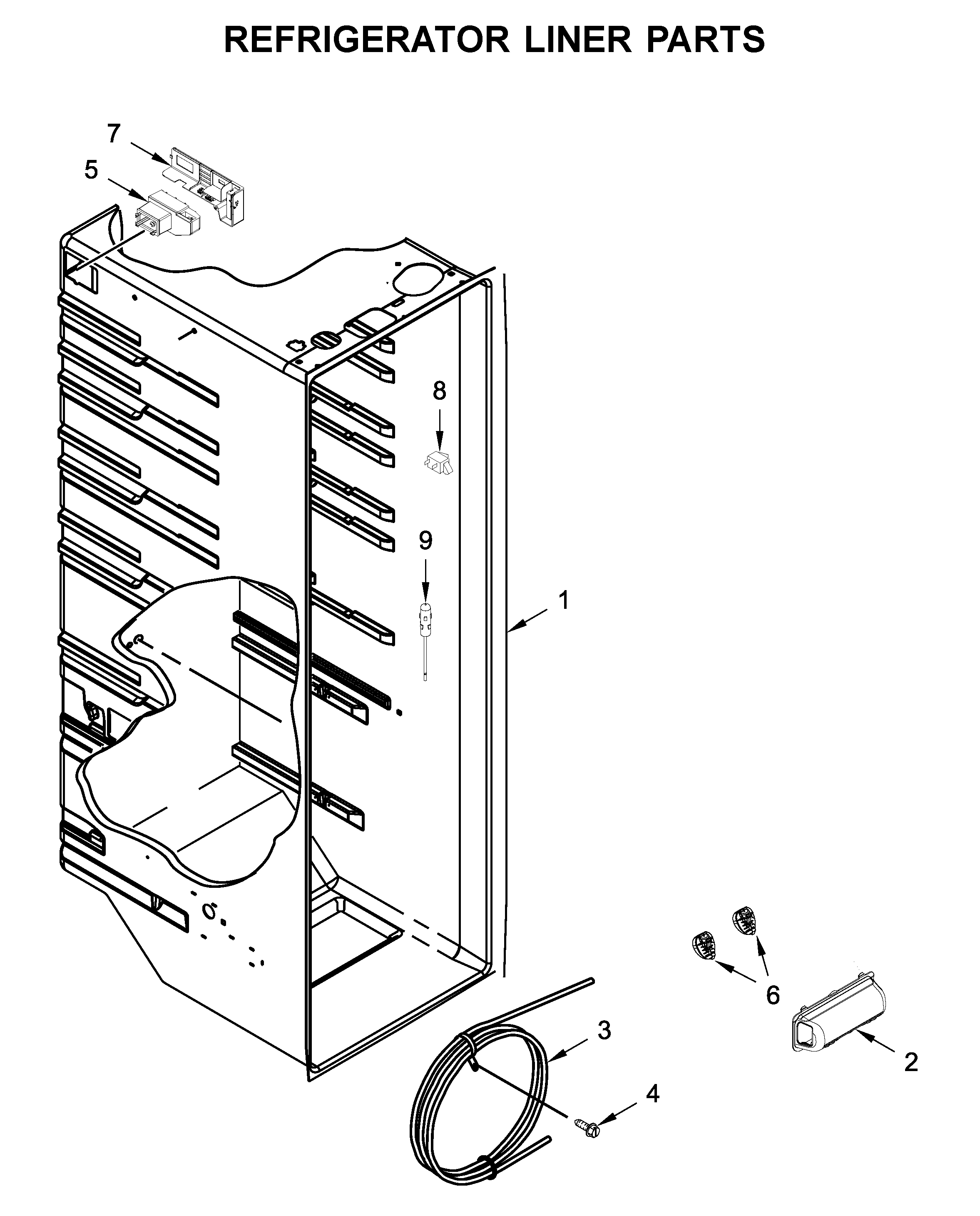 Refrigerator liner parts