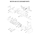 Whirlpool WRS311SDHM05 motor and ice container parts diagram
