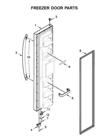 Freezer door parts