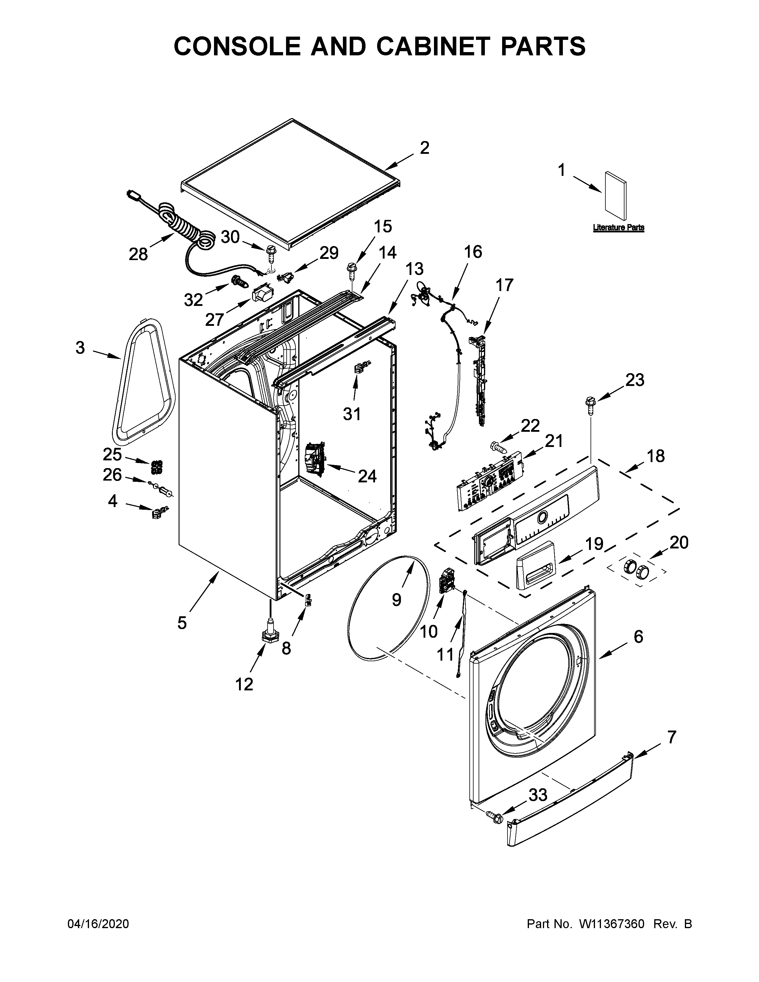 Console and cabinet parts