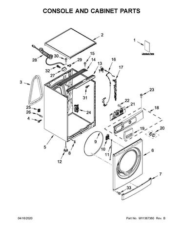 Console and cabinet parts