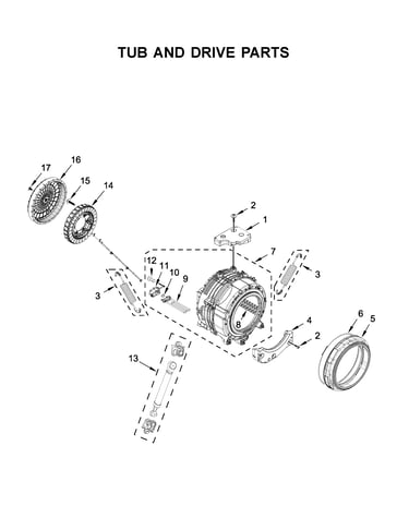 Tub and drive parts