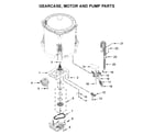 Maytag MVW6230HW0 gearcase, motor and pump parts diagram
