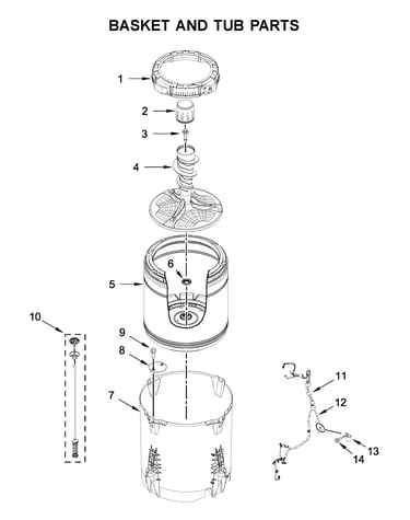 Basket and tub parts