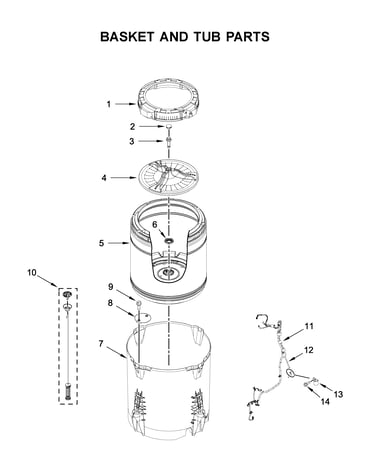 Basket and tub parts