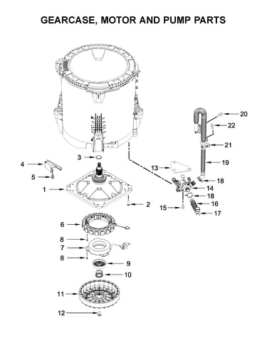 Gearcase, motor and pump parts