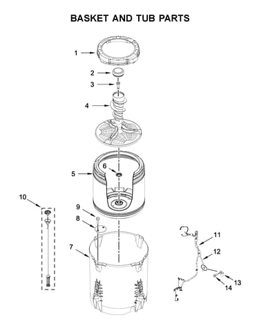 Basket and tub parts