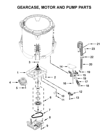 Gearcase, motor and pump parts