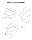Refrigerator shelf parts