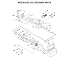 Amana ASI2175GRB04 motor and ice container parts diagram