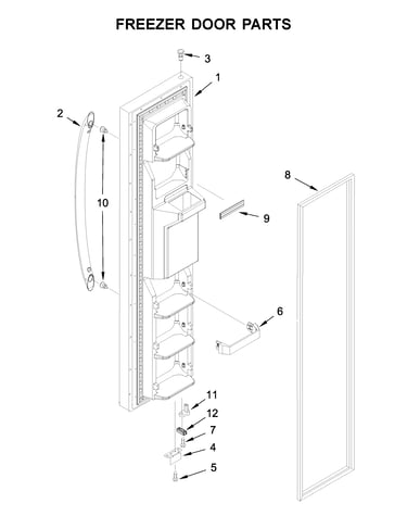Freezer door parts