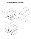 Refrigerator shelf parts