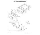 Whirlpool WGD70HEBW1 top and console parts diagram