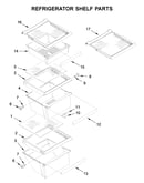 Refrigerator shelf parts