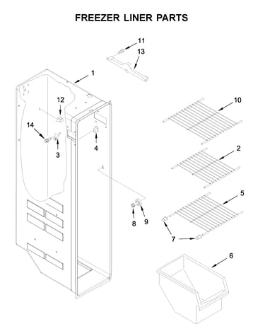 Freezer liner parts